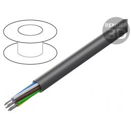 Cablu neecranat 8x24AWG 300V gri închis | Electronic-mag.ro | Componente Electronice