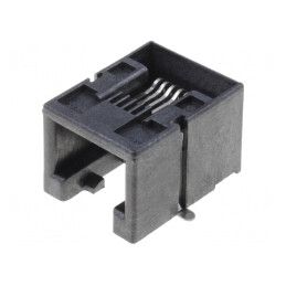 Soclu RJ12 6P6C Profil Jos Aurit SMT | Electronic-mag.ro | Componente Electronice