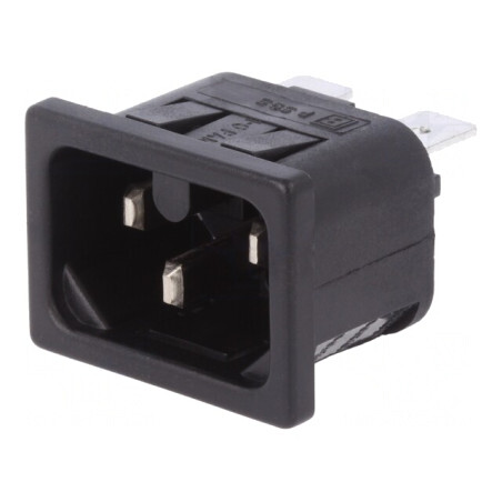 Conector Alimentare AC Soclu Tată 10A 250V IEC 60320 | Electronic-mag.ro | Componente Electronice