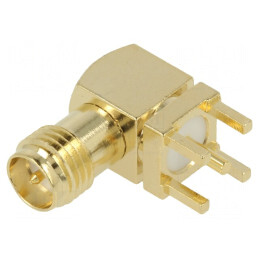 Soclu RP-SMA unghi 90° PCB aurit | Electronic-mag.ro | Componente Electronice