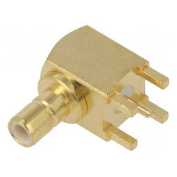 Soclu SMB mamă unghi 90° THT PCB aurit | Electronic-mag.ro | Componente Electronice