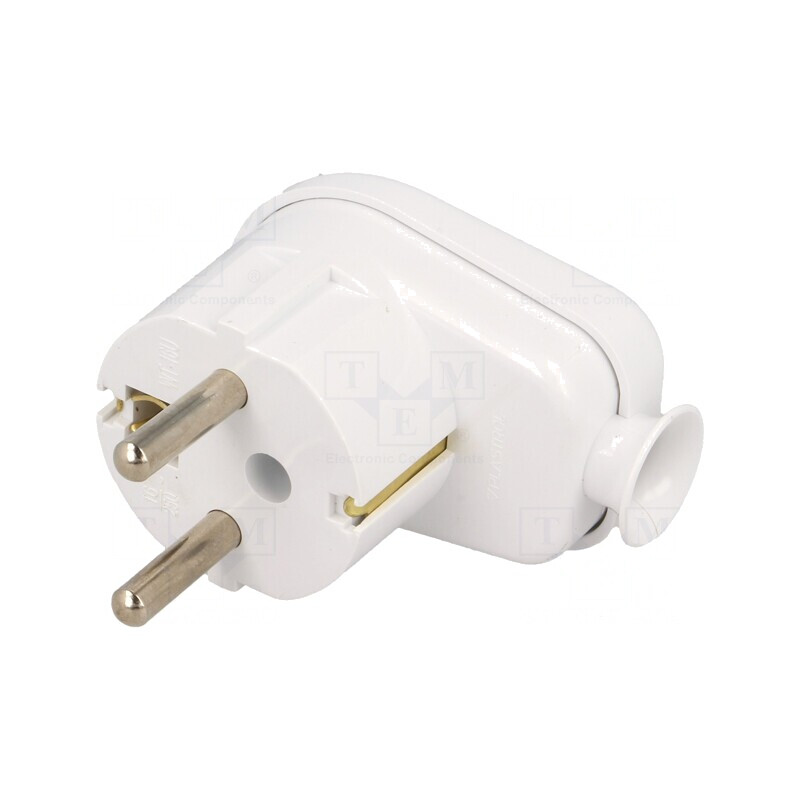 Conector alimentare AC alb 230V 16A 3 pini | Electronic-mag.ro | Componente Electronice