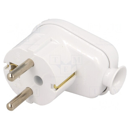 Conector alimentare AC alb 230V 16A 3 pini | Electronic-mag.ro | Componente Electronice