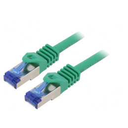 Patch cord verde S/FTP 6a LSZH 0,25m | Electronic-mag.ro | Componente Electronice