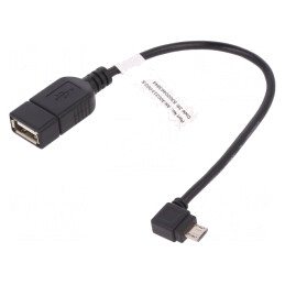 Cablu OTG USB 2.0 USB A la Micro USB unghiular | Electronic-mag.ro | Componente Electronice