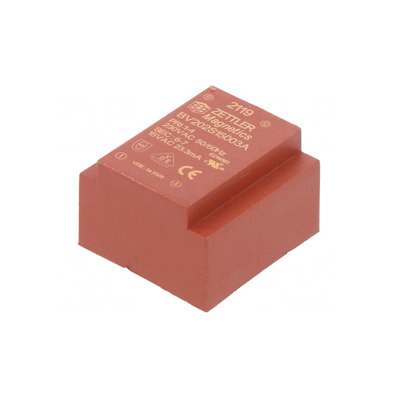 Transformator încapsulat 0,35VA 230VAC 15V PCB | Electronic-mag.ro | Componente Electronice