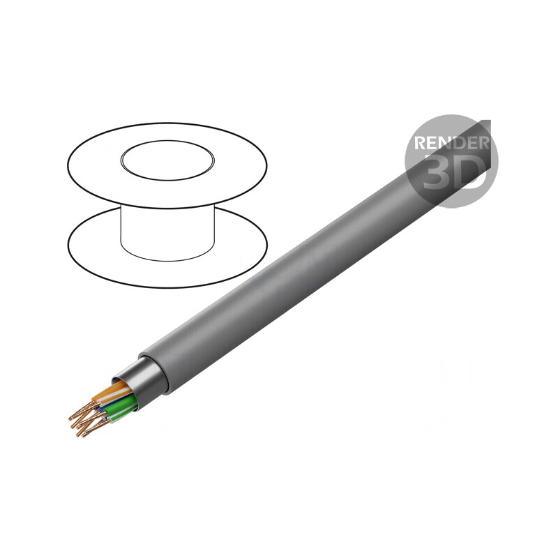 Cablu F/UTP Cat5e 305m PVC Gri 6mm | Electronic-mag.ro | Componente Electronice