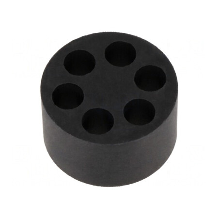 Insert Presetupă 6mm M32 IP68 Cauciuc NBR 6 Orificii | Electronic-mag.ro | Componente Electronice
