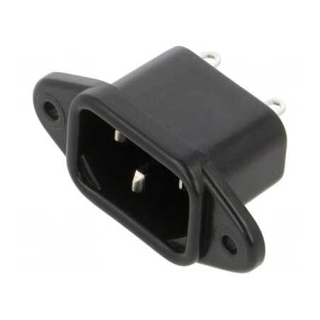 Conector Alimentare AC Soclu IEC 60320 10A 250V | Electronic-mag.ro | Componente Electronice