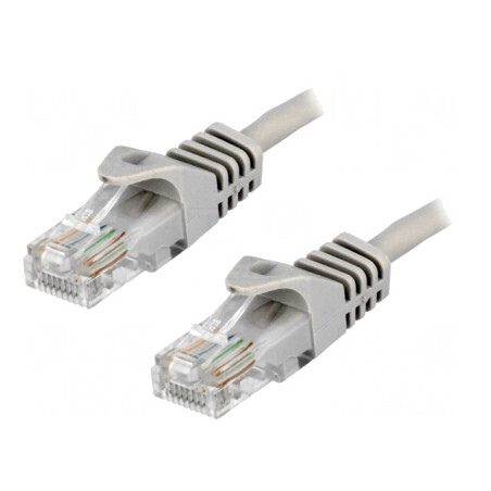 Patch cord Ethernet gri 5m Cat5e RJ45 | Electronic-mag.ro | Componente Electronice