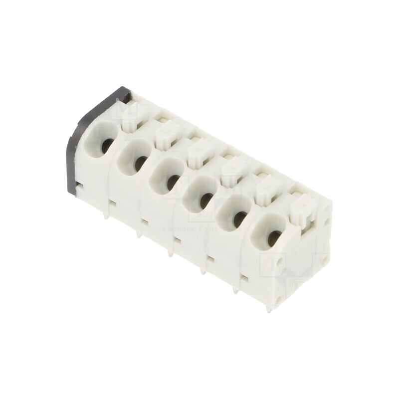 Regletă de Conexiuni PCB 45° 5mm 6 Piste | Electronic-mag.ro | Componente Electronice