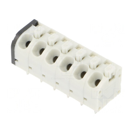 Regletă de Conexiuni PCB 45° 5mm 6 Piste | Electronic-mag.ro | Componente Electronice