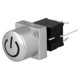 Comutator Tastatură DPDT 0,1A 30VDC Argintie cu LED | Electronic-mag.ro | Componente Electronice