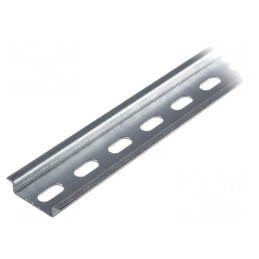 Șină DIN TS35 1m Perforată Oțel Zincat 7.5mm | Electronic-mag.ro | Componente Electronice
