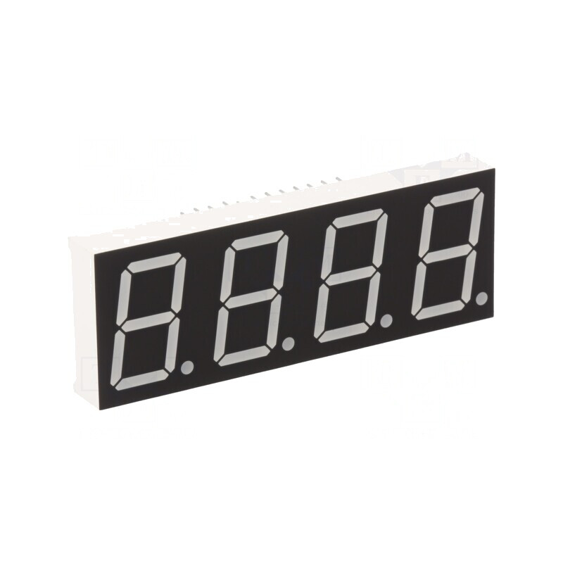 Afișaj LED cu 7 Segmente 20,4mm Roșu 4 Digits | Electronic-mag.ro | Componente Electronice