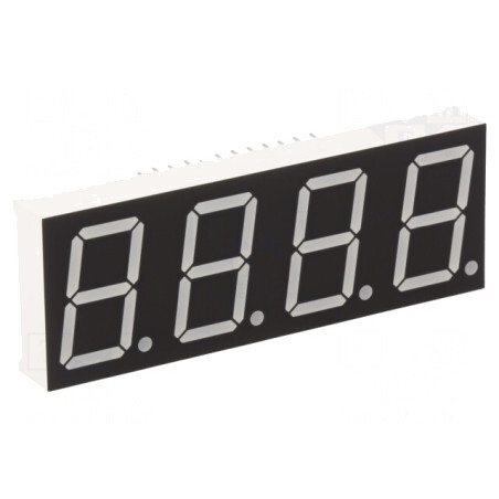 Afișaj LED cu 7 Segmente 20,4mm Roșu 4 Digits | Electronic-mag.ro | Componente Electronice