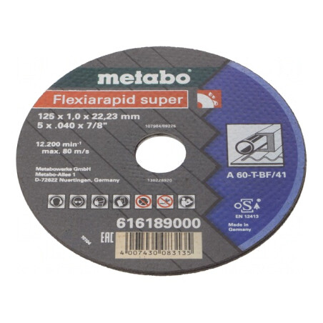 Disc de tăiere oțel 125mm 1mm grosime | Electronic-mag.ro | Componente Electronice