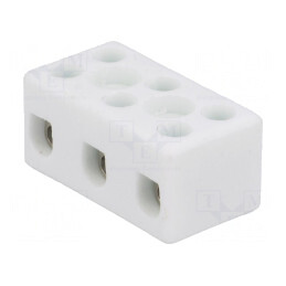 Regletă de conexiuni terminal 4mm2 3 piste | Electronic-mag.ro | Componente Electronice