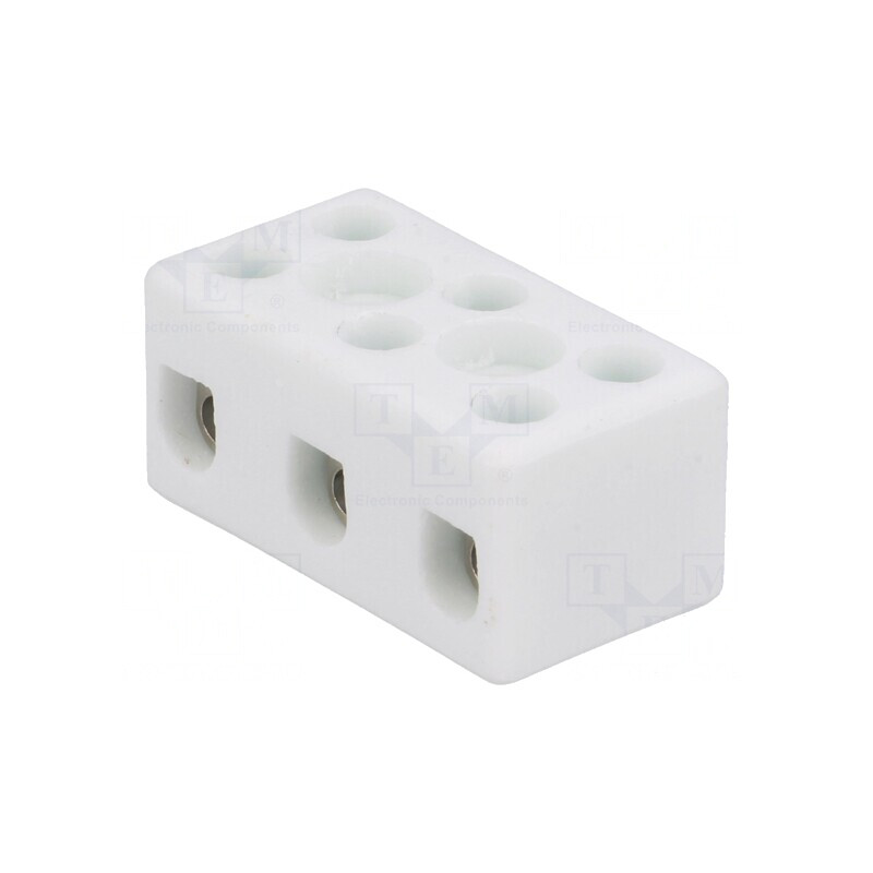 Regletă de conexiuni terminal 4mm2 3 piste | Electronic-mag.ro | Componente Electronice
