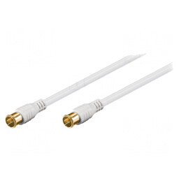 Cablu TV 75Ω 1,5m F Quick Alb | Electronic-mag.ro | Componente Electronice