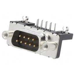 Conector D-Sub 9-Pin pentru Montare pe Panou 90° 5A | Electronic-mag.ro | Componente Electronice