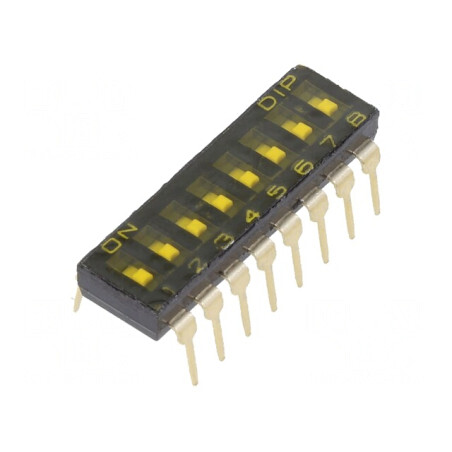 Comutator DIP-SWITCH 2 Pini 24V 0.025A | Electronic-mag.ro | Componente Electronice