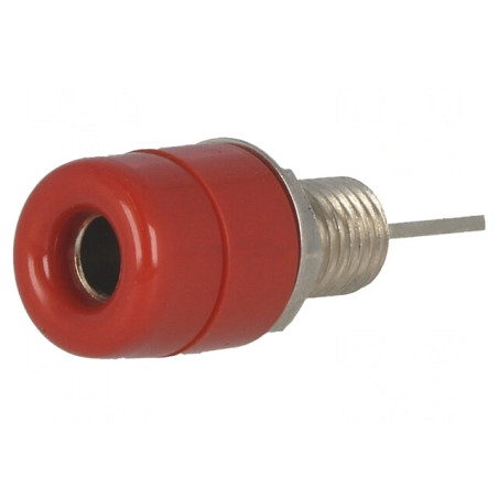Soclu Banană 4mm Roșu pentru Panou | Electronic-mag.ro | Componente Electronice