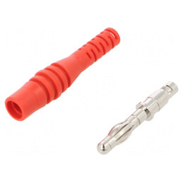 Mufă Banană 4mm 32A Roșie Neizolată | Electronic-mag.ro | Componente Electronice