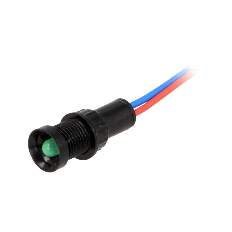 Lampă LED Verde 12V Ø11mm IP40 | Electronic-mag.ro | Componente Electronice