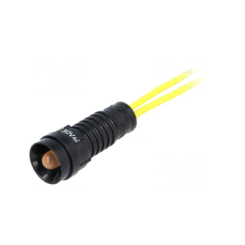 Lampă de control LED portocalie 230V IP40 Ø11mm | Electronic-mag.ro | Componente Electronice