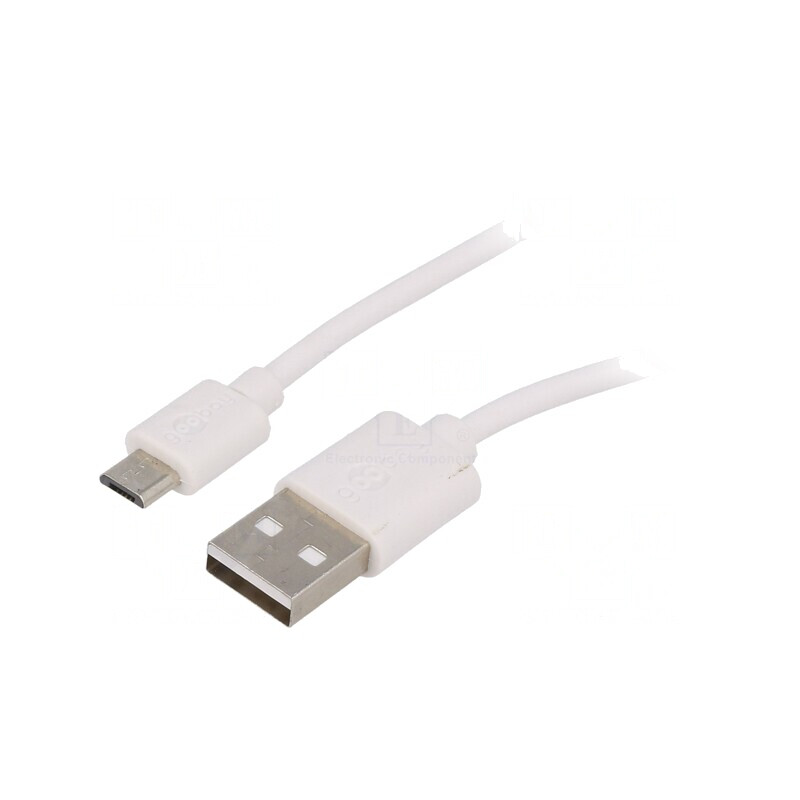 Cablu USB 2.0 A la Micro B 1m Alb | Electronic-mag.ro | Componente Electronice Cablu USB 2.0 A la Micro B 1m Alb | Electronic-mag.ro | Componente Electronice