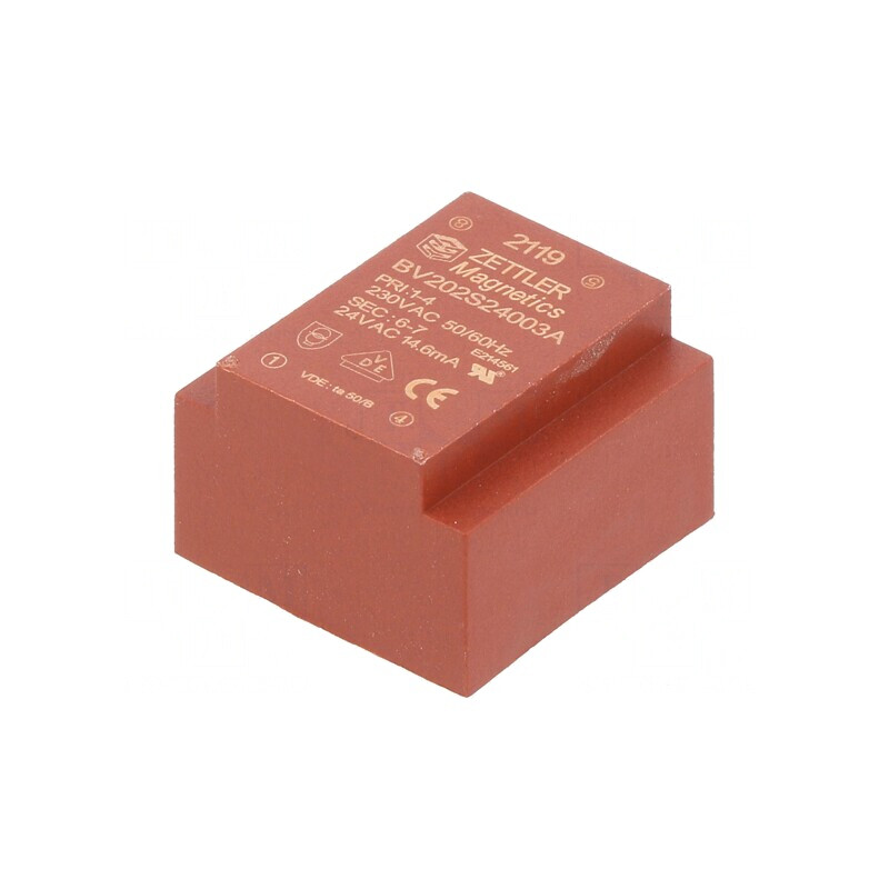 Transformator Încapsulat 0,35VA 230VAC 24V PCB | Electronic-mag.ro | Componente Electronice
