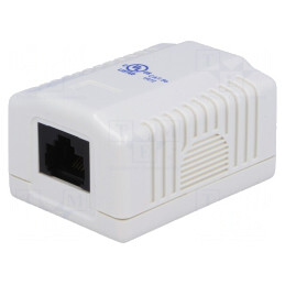 Soclu modular RJ45 Cat 5e pentru perete, 1 conector | Electronic-mag.ro | Componente Electronice