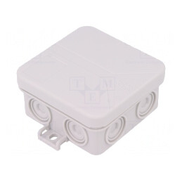 Cutie de conexiuni IP55 75x75x37mm Gri | Electronic-mag.ro | Componente Electronice