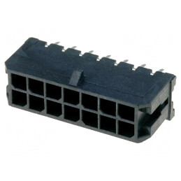 Conector Micro-Fit 3.0 14 pini 3mm THT 5A drept | Electronic-mag.ro | Componente Electronice