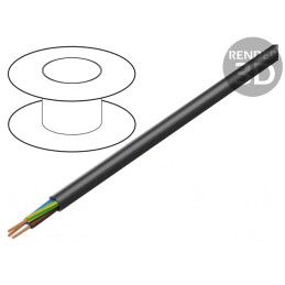 Cablu electric rotund PVC negru 3G1,5mm2 | Electronic-mag.ro | Componente Electronice