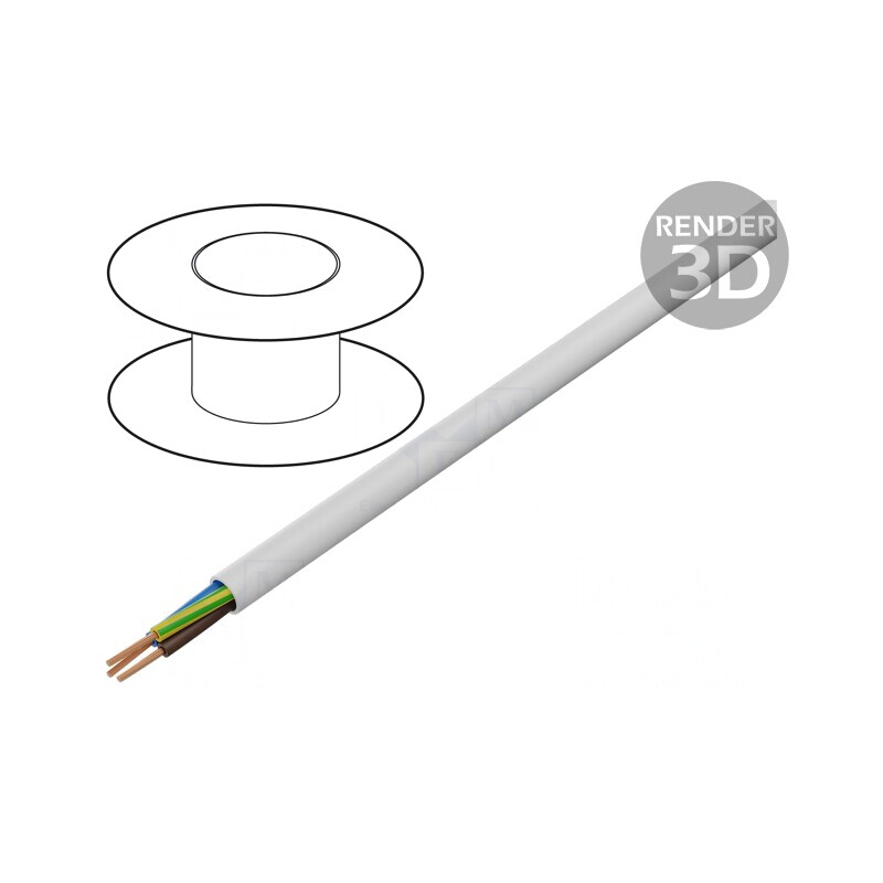 Cablu Electric Rotund PVC Alb 3G1,5mm² 300/500V | Electronic-mag.ro | Componente Electronice Cablu Electric Rotund PVC Alb 3G1,5mm² 300/500V | Electronic-mag.ro | Componente Electronice
