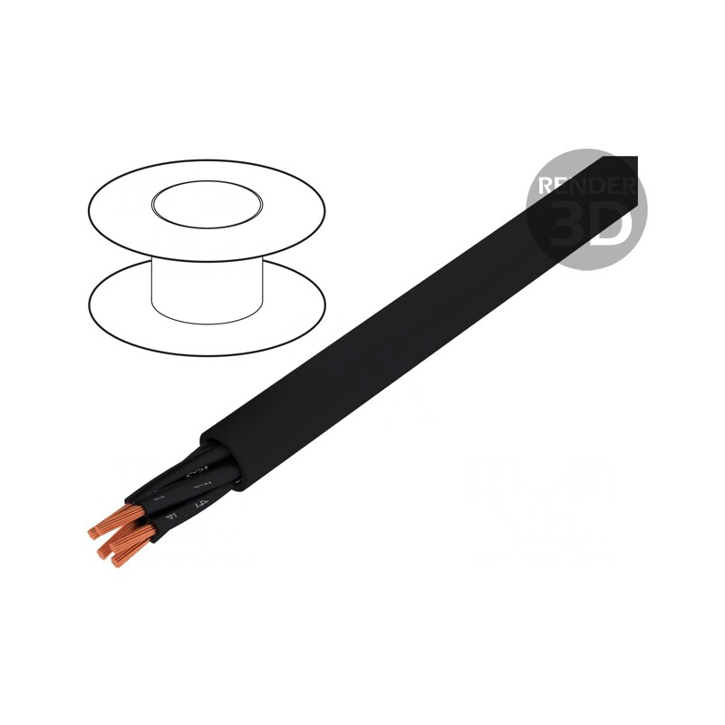 Cablu Cupru Neecranat 5x0,75mm2 Negru 300V/500V | Electronic-mag.ro | Componente Electronice