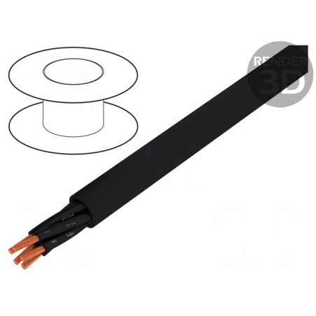 Cablu Cupru Neecranat 5x0,75mm2 Negru 300V/500V | Electronic-mag.ro | Componente Electronice