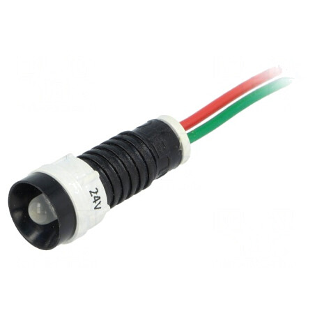 Lampă de control LED albă 24V Ø11mm IP40 | Electronic-mag.ro | Componente Electronice