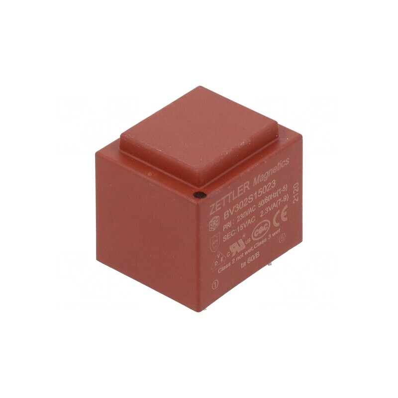 Transformator încapsulat 2,3VA 230VAC 15V 153mA PCB | Electronic-mag.ro | Componente Electronice