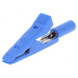 Bornă crocodil albastră 15A 60VDC 2mm | Electronic-mag.ro | Componente Electronice