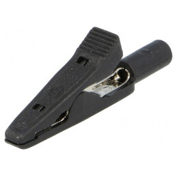 Bornă Crocodil Neagră 15A 60VDC 4mm | Electronic-mag.ro | Componente Electronice