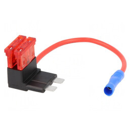 Splitter Auto cu Siguranțe 10A x2 Roșu | Electronic-mag.ro | Componente Electronice