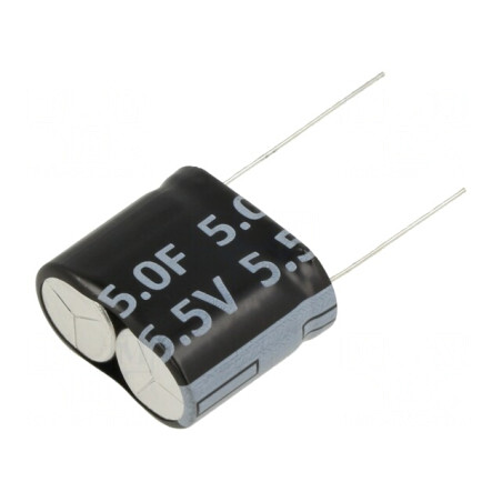 Supercondensator THT 5F 5,5V 25x21x12,5mm | Electronic-mag.ro | Componente Electronice