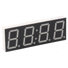 Afișaj LED cu 7 Segmente 20,4mm 4 Digite Galben-Verde | Electronic-mag.ro | Componente Electronice