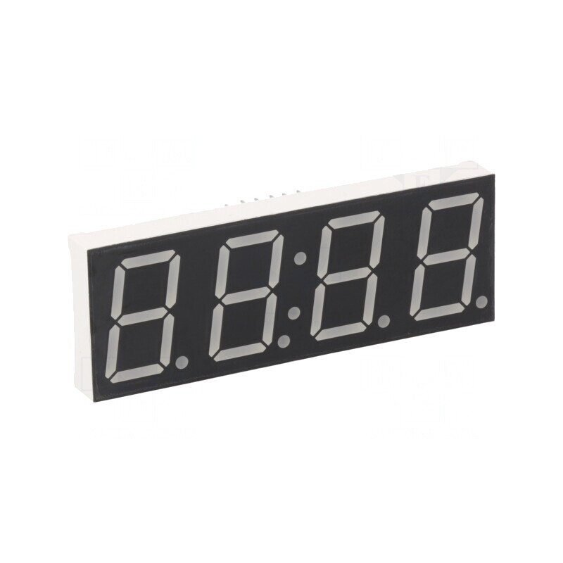 Afișaj LED cu 7 Segmente 20,4mm 4 Digite Galben-Verde | Electronic-mag.ro | Componente Electronice