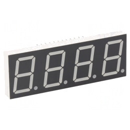 Afișaj LED 7 Segmente 20,4mm 4 Digits Galben-Verde | Electronic-mag.ro | Componente Electronice
