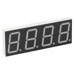 Afișaj LED 7 Segmente 20,4mm 4 Digiti Galben-Verde | Electronic-mag.ro | Componente Electronice