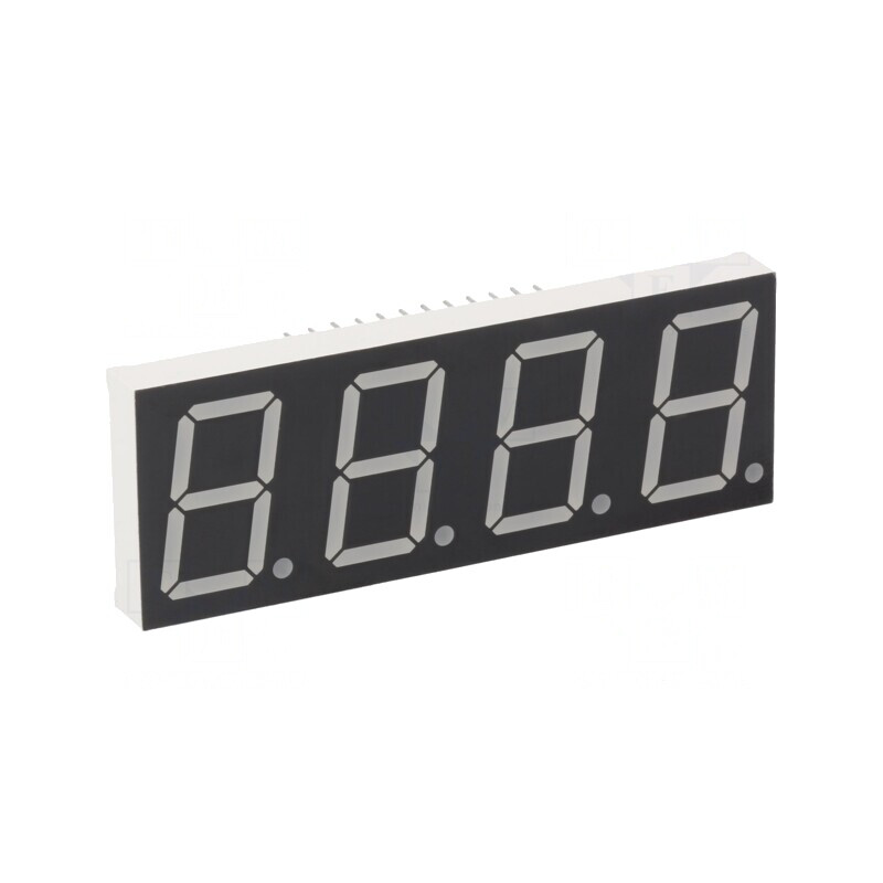 Afișaj LED 7 Segmente 20,4mm 4 Digiti Galben-Verde | Electronic-mag.ro | Componente Electronice